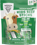 Mission Meats Kids Beef Sticks 100% Grass Fed Healthy Snacks for Kids Zero Sugar 9g Protein per Serving Gluten &amp Nut Free Individually Wrapped Mini 0.5oz (72ct Bag)