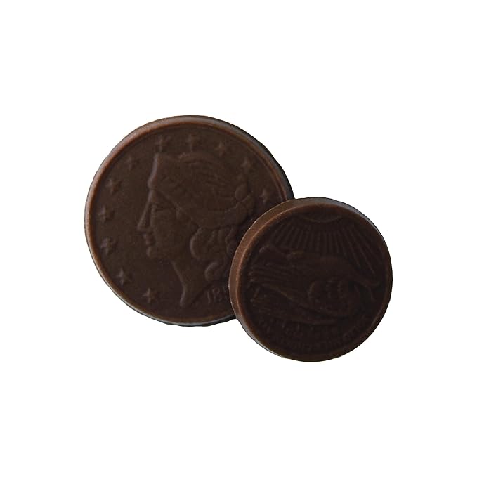 Vermont Nut Free Chocolates Dark Chocolate Coin Chest (2-Pack - 12 coins per pack) Nut-free Egg-free Kosher