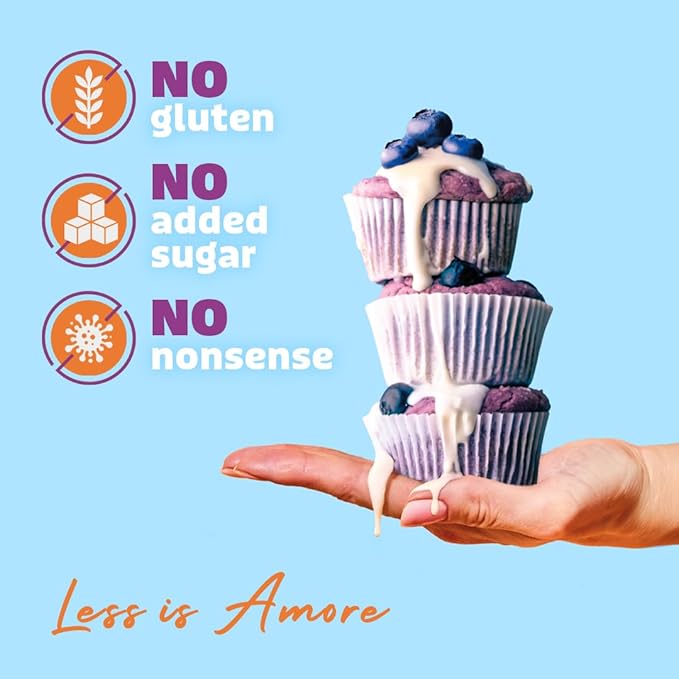 Dilettoso's Organic Gluten-Free Oat Flour Baking Mix | Variety Pack: Vanilla Chocolate and Wild Blueberry | Pancakes Waffles Cupcakes Brownies and Cookies | 10oz AMORE Mix (3 Boxes)