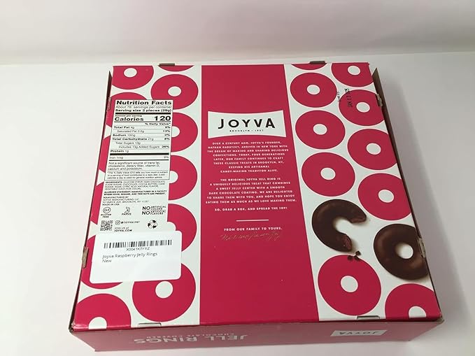 Jell Rings Classic Chocolate Covered Raspberry Jelly Candy 5 lb Bulk Box Vegan Kosher Parve Non-Dairy Gluten-Free Gourmet Treats Made in Brooklyn