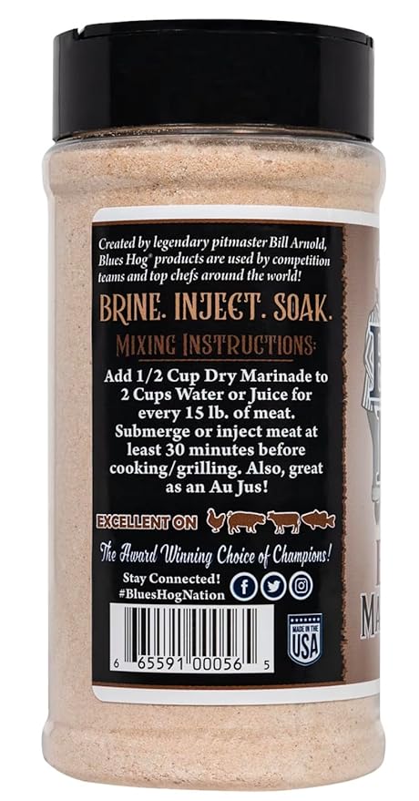 Blues Hog Pork Marinade Mix (13 oz/368g) &amp Blues Hog Beef Marinade Mix (11 oz/312g) | The Good Store Packaging