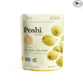 Poshi Green Pitted Olives | Lemon &amp Rosemary | Vegan Kosher Gluten Free + Keto Friendly Fresh All Natural Low Calorie Healthy Snacks | (30 Pack 1.1oz Bags)