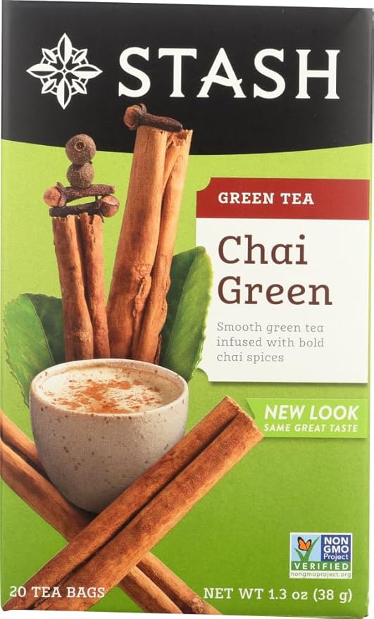 Stash Tea Green Chai Premium Tea 20 Ct (Pack of 6)