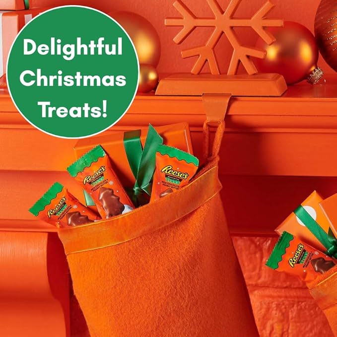 CandyKrave Resees Trees Milk Chocolate Candy - (2lb 55 Pieces) Bulk Snack Size Resees Easter Chocolate candy - Individually wrapped PeanutButter candy for Easter Bithday Party &amp Other Ocassion