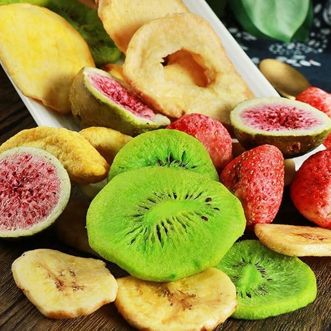 7 kinds of fruit chips (255g/ bag) assorted dried fruitsstrawberry and peach dried fruitsvegetable snacksdelicious snack giftspreserved fruitsChinese healthy snacksinstant food (2bags)