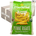 Organic Penne Rigate 100% Durum Wheat Italian Pasta Premium Quality Product of Italy (10 pack x 16 Oz) Non GMO Vegan Kosher Certified by L'Oro del Sud.
