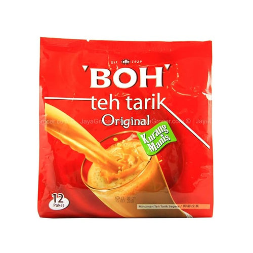 4 Pack BOH Teh Tarik Milk Tea Original Less Sweet Imported from Malaysia (4 x 12 Sachets)