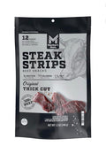 Members Mark Beef Steak Strips – 12 oz Bag | Premium Tender Beef Jerky Strips Slow-Smoked &amp Seasoned for Bold Flavor – High-Protein Snack Low Fat Beef Snack for On-the-Go Energy