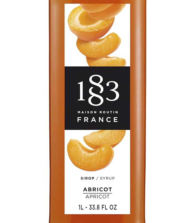 1883 Apricot Syrup for Drinks Made in France 1 Liter Glass Bottle