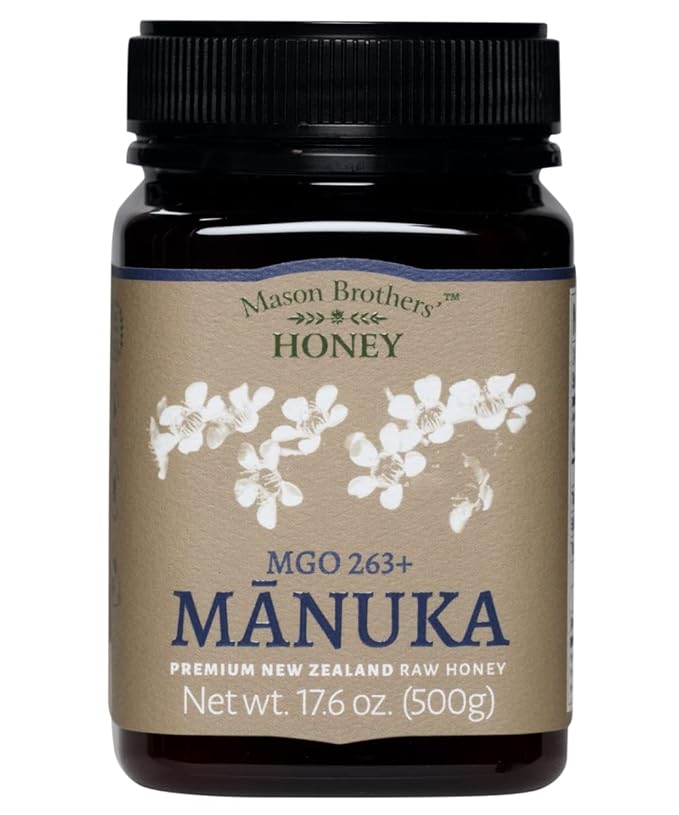 Mason Brothers’ Raw Manuka Honey MGO 263+ MG 514+ | New Zealand Honey MGO Certified /2x 17.6oz