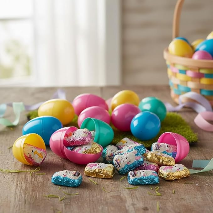 Hershey Easter Bunny Candy Bulk - 95 Mini Milk Chocolate Easter Bunnies Individually Wrapped Chocolate Bulk - Easter Candy for Easter Baskets Egg Hunts &amp Party Favors - 2 Pounds