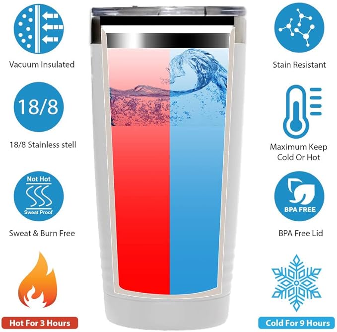 Meat lover White EditionTumbler 20oz - I rub My own meat - Meat consumer beef lover epicure gourmet gourmand