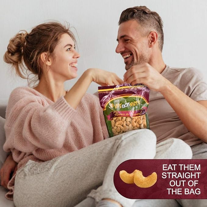 Roasted Salted Cashews – Premium Quality Kosher Roasted Cashews By We Got Nuts – Natural &amp Healthy Rich Flavor Snack – Gourmet Savory Flavor – Air-Tight Resealable Bag Package – 4 lbs