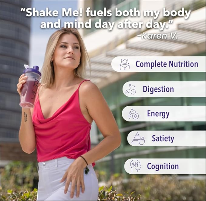 VIVRI ShakeMe! Meal Replacement | 10 Servings | 22g Triple Premium Protein 45 Nutrients &amp 8 Superfoods | Supports Full-Body Health &amp Energy (Caramel Macchiato)