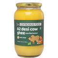 Conscious Food A2 Desi Cow Ghee - 33.814 Fl Oz (1L) Clarified Butter - 100% Pure and Premium Cultured Ghee Natural Grass Fed Indian Cow Non-GMO
