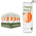 Happy Being Peach White Tea – Antioxidant &amp Polyphenol Rich Infused with Turmeric Elderberry Caffeine Free Plant-Based Low Sugar &amp Low Calorie Drinks 12oz (16 Pack)