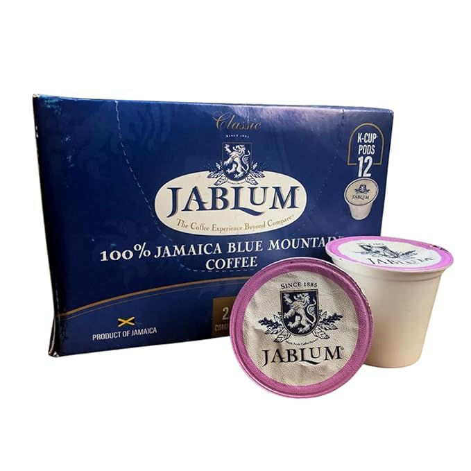 Jablum Jamaica Blue Mountain Single Serve Coffee Pods for K Cup Brewers 2.0 12 Count