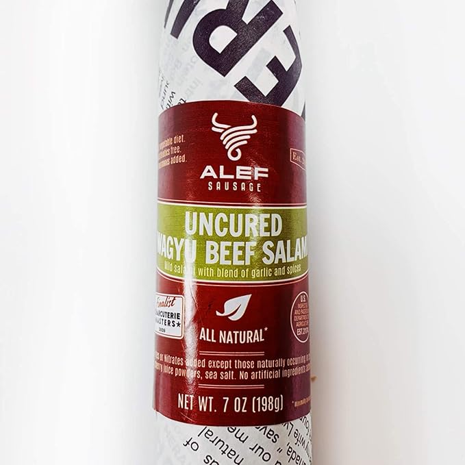 Wagyu Dry Beef Uncured Salami Mild Blend of Spices pack of 2