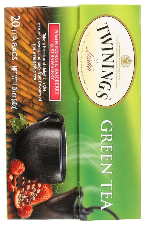 Twinings Tea - Tea Green Pomegranate Raspberry &amp Strawberry - Case of 6-20 BAG