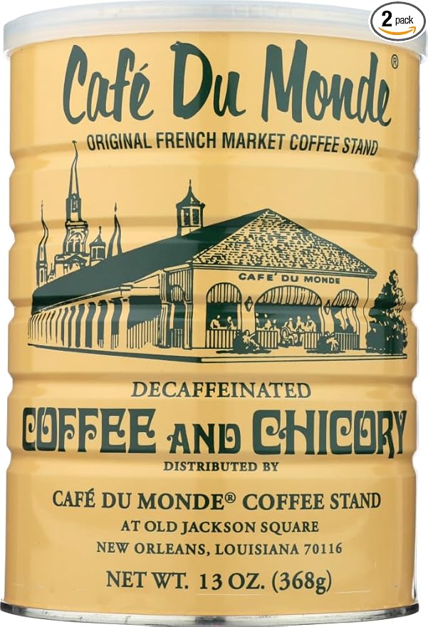 Cafe Du Monde Chicory Decaffeinated Coffee Net Wt. 13 oz (2 Pack)