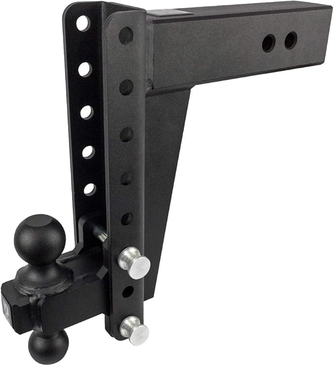 BulletProof Hitches - 3.0 Adjustable Heavy Duty Trailer Hitch (22000 lb. Rating) - 10 Drop/Rise Trailer Hitch with 2 &amp 2-5/16 Dual Ball - Powder Coat Solid Steel Corrosion-Resistant