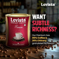 Levista Premium Instant Ground Coffee 200 gm can