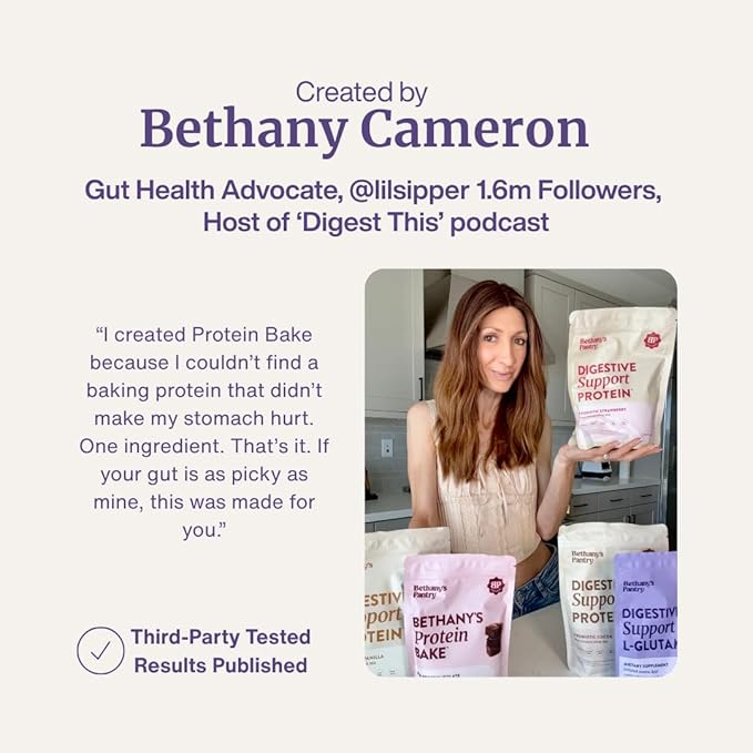 Nuzest Bethany’s Pantry Protein Bake - Single Ingredient Vegan Protein Powder for Baking - Pea Protein Flour Substitute Gluten Free Paleo Non-GMO (8.8 oz)