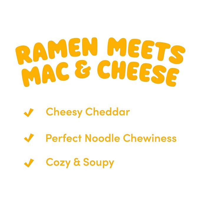 Cheesy Ramen - Cheddar Soup Ramen | Mild Kick Creamy &amp Savory Korean Noodles | 3.92 oz (Pack of 8)