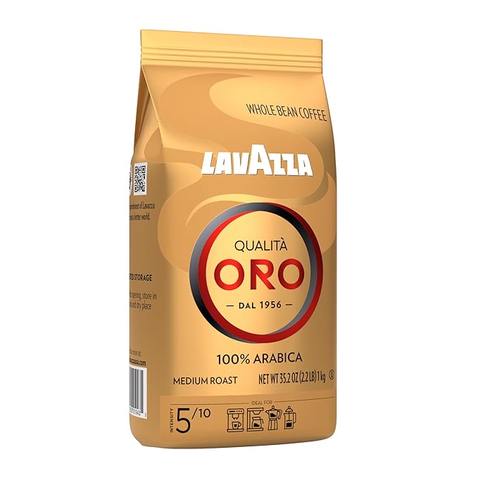 Lavazza QualitÃ Oro Whole Bean Blend Medium Roast 2.2 Pound (Pack of 1) 100% Arabica Central America &amp African highland origins Fruity &amp Aromatic