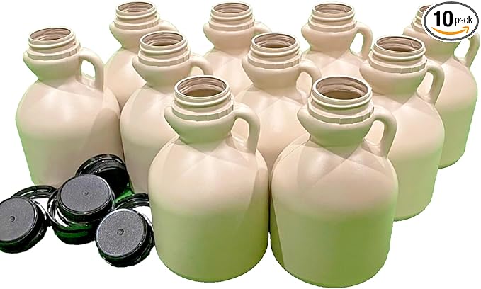 Liberty Supply Empty Maple Syrup Jugs - BLANK - Pint (16 FL OZ Each) - Case of 10 Plastic Containers MADE IN USA with Food Grade Materials.