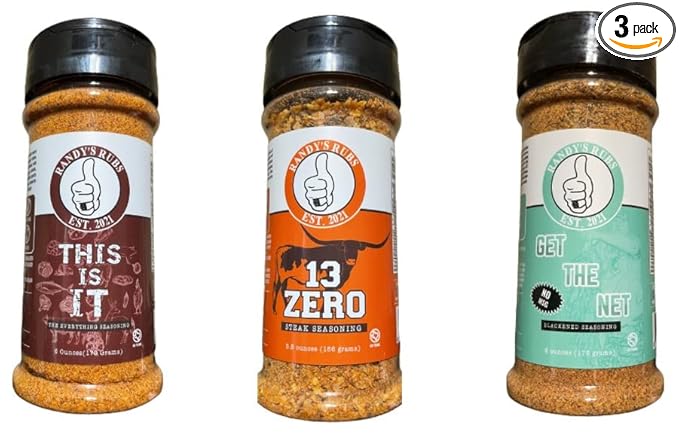 All Purpose Seasoning Bundle with Randy's Rubs Seasoning including THIS IS IT The Everything Seasoning (One 6 Ounce Shaker) GLUTEN FREE SUGAR FREE GET THE NET Blackened Seasoning (One 6 Ounce Shaker)