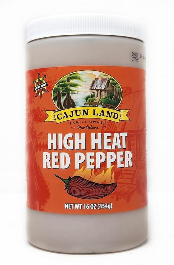 Family Owned New Orleans Cajun Land Seasoning (16oz Single Bottle High Heat Red Pepper)