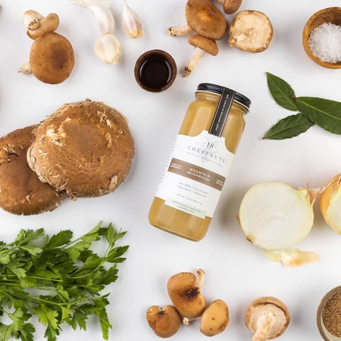 18 Chestnuts Plant Based Soup - Holiday Bundle Box: Butternut Squash Pear Chestnut Maple Mountain Mushroom Soup Bundle Plant Based &amp Gluten Free - 3 Jars