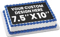 Custom Edible Prints on Cake: Create Your Special Event with Custom Edible Image Toppers - Upload Photos for Unique Stylish Designs on Rectangular Round Cakes Designs - 7.5 x 10 Rectangular