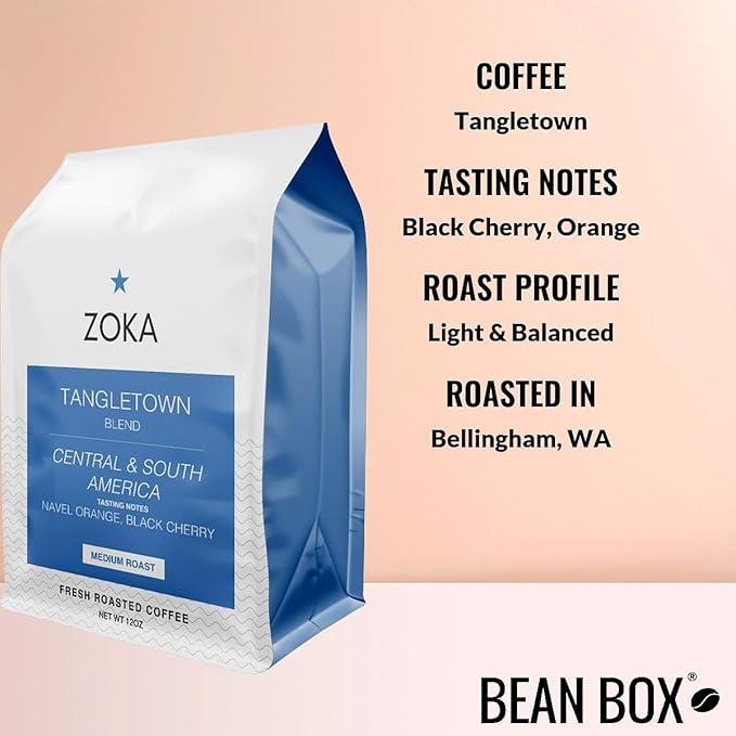 Tangletown - Roasted by Zoka Coffee - Whole Bean Coffee - 12 Ounce Bag
