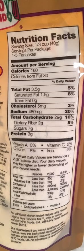 3 pack Taro Chocolate Chip Pancae Mix