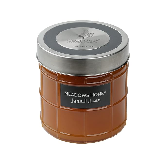 Geohoney Pure Meadow Honey Premium Grade A++ 1 KG Light Brown Raw Unprocessed