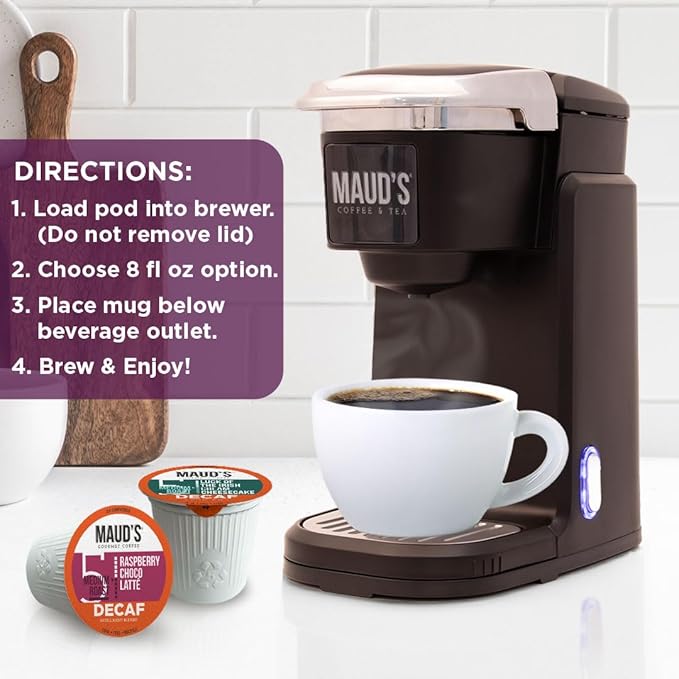 Maud's Flavored Decaf Coffee Pods Variety Pack 80 ct14 Assorted Roasts &amp Flavors Decaf Medium Roast Coffee in Single Serve Pods - 100% Arabica Coffee Compatible with Keurig K Cups Maker