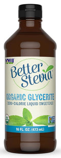 NOW BetterStevia Liquid Organic Glycerite 16 Ounces - Organic Stevia - Zero-Calorie Liquid Sweetener - No Alcohol - Keto Friendly No Erythritol