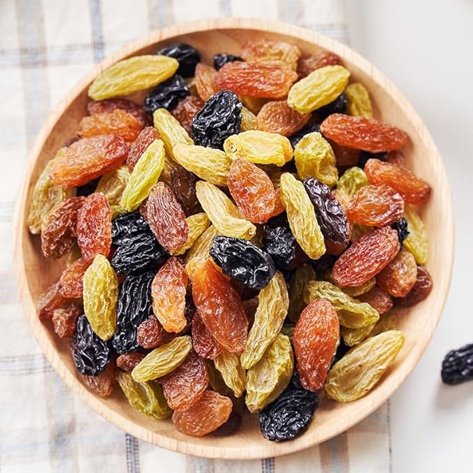 Chinese food Dried fruit 鲜记 三色葡萄干500g 蜜饯果干 无核葡萄干 休闲零食