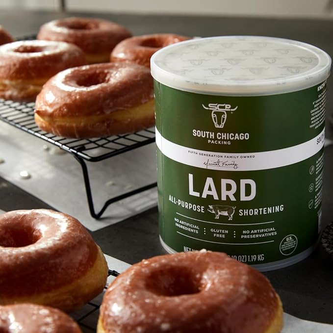 South Chicago Packing Traditonal LARD Shortening 42 Ounces Specialty Baking Shortening and Cooking Fat