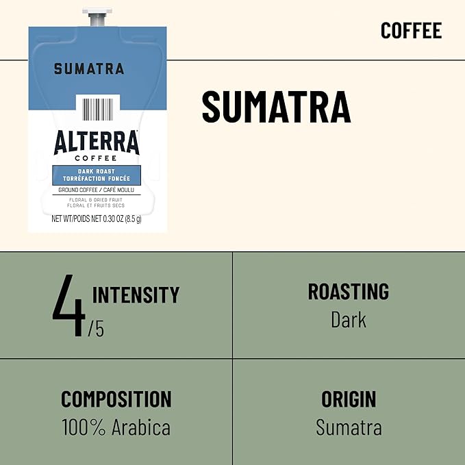 Flavia Alterra Sumatra Freshpacks works only with Flavia Brewers Dark Roast (Case of 100)