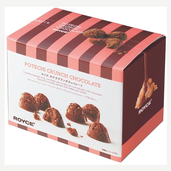 ROYCE' Potatochip Chocolate Potechi Crunch - Sweet and Salty Snack | Crispy and Savory Crumbled Potato Chips| Snack for Gifting &amp Indulging | Japanese Chocolate from Hokkaido (4 Pieces of Chocol