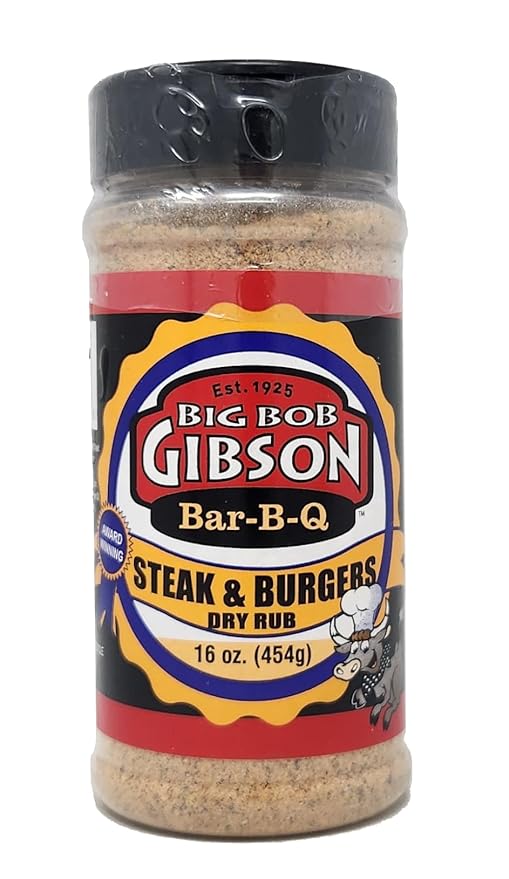 Steak and Burgers Dry Rub 16oz Big Bob Gibson Barbecue Seasoning