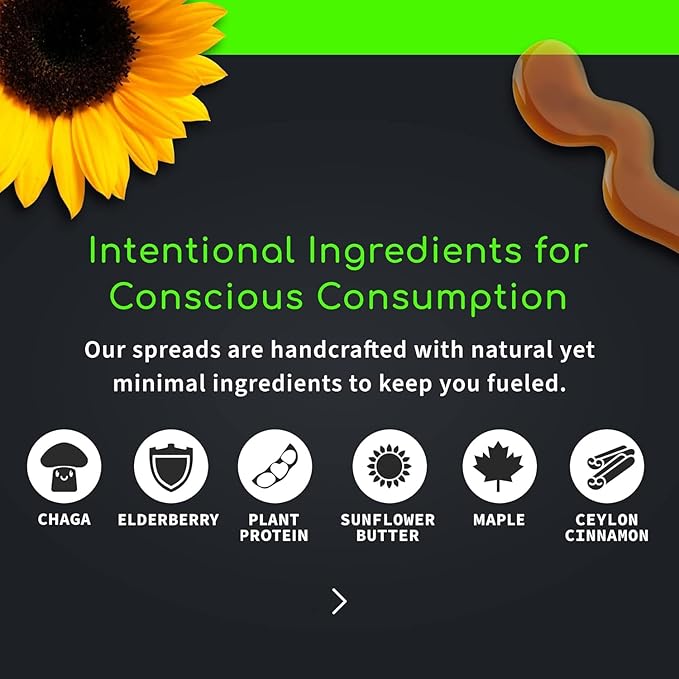 Nakee Butter: Maple Sunflower Vegan Butter High Daily Protein Nut Spread with 12g Protein Immune Boosting Blend with Cinnamon Ginger Elderberry &amp More Low Sugar (12 oz)