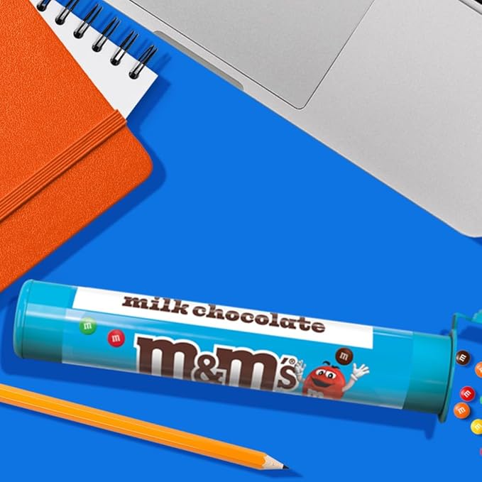 M&ampM'S Milk Chocolate MINIS Size Candy 1.77-Ounce Tube 24-Count