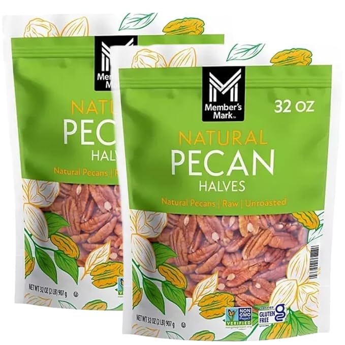 M-Natural Pecan Halves 32 Ounces (2 pack)