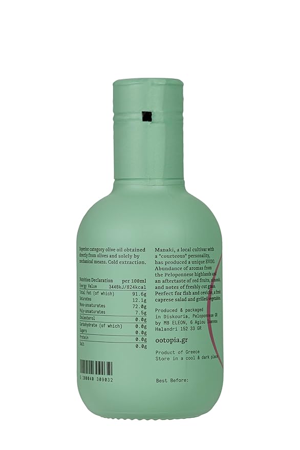 Ootopia Manaki Extra Virgin Olive Oil - Award-Winning Greek EVOO (#2 Editor's Pick Food &amp Beverage Magazine 2025) (8.45 Fl Oz)