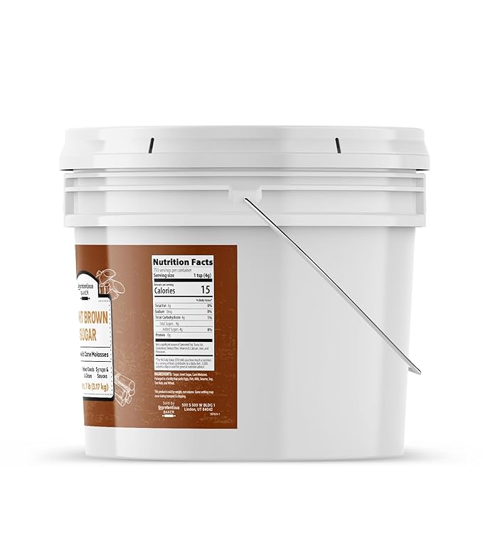 Unpretentious Light Brown Sugar 1 Gallon Made With Cane Molasses Perfect For Desserts Meat &amp Fruit (112 Ounce)