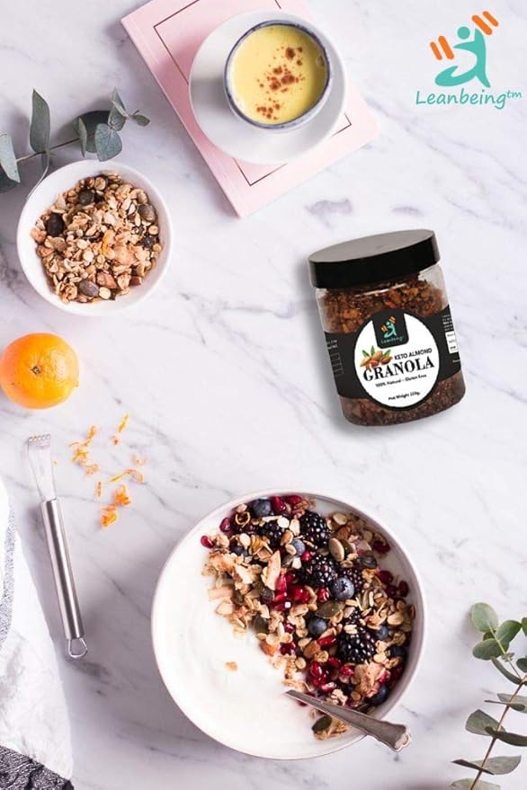 Generic VEDA Keto Granola Nutty Almond 250G | Low Carb Cereal Gluten &amp Grain Free- Low Fat High Protein Keto Cereals Energy Snack